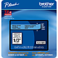 Brother® TZE531CS Genuine P-Touch Laminated Label Tape, 1/2" x 26-1/4', Black/Blue 1 thumbnail image