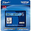 Brother® TZE531CS Genuine P-Touch Laminated Label Tape, 1/2" x 26-1/4', Black/Blue