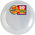 Amscan Plastic Plates, 10-1/4", Clear, 50 Plates Per Big Party Pack, Set Of 2 Packs