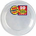 Amscan Plastic Plates, 10-1/4", Clear, 50 Plates Per Big Party Pack, Set Of 2 Packs 1 thumbnail image