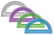 Office Depot® Brand Semicircular 6" Protractor, Clear 1 thumbnail image