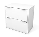 Bestar i3 Plus 30-1/8"W x 18-1/4"D Lateral 2-Drawer File Cabinet, White