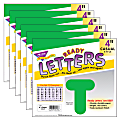 TREND Ready Letters®, 4", Casual Uppercase, Green, Set Of 6 Packs 1 thumbnail image