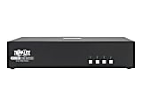 Tripp Lite Secure KVM Switch, HDMI to DisplayPort, Dual Monitor - 4-Port, 4K, NIAP PP3.0 Certified, Audio, CAC - KVM / audio switch - 4 x KVM / audio - 1 local user - desktop - TAA Compliant