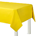 Amscan Flannel-Backed Vinyl Table Covers, 54” x 108”, Yellow, Set Of 2 Covers