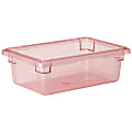 Cambro Camwear 6"D Food Storage Boxes, 18" x 26", Safety Red, Set Of 6 Boxes