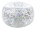 BloChair Glitter Inflatable Ottoman, Silver