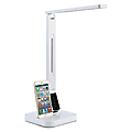 Lorell® LED Station USB Desk Lamp For Apple® iPhone®, Dimmable, White