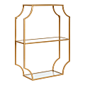 Kate And Laurel Ciel Wall Shelves, 24”H x 18”W x 6”D, Gold 1 thumbnail image