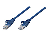 Intellinet Network Patch Cable, Cat5e, 5m, Blue, CCA, U/UTP, PVC, RJ45, Gold Plated Contacts, Snagless, Booted, Lifetime Warranty, Polybag - Patch cable - RJ-45 (M) to RJ-45 (M) - 16.4 ft - UTP - CAT 5e - molded, snagless - blue 1 thumbnail image