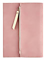 Office Depot® Brand Journal With Built-In Zipper Pouch, 5” x 7”, College Ruled, 160 Pages (80 Sheets), Blush