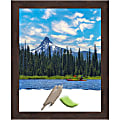 Amanti Art Fresco Dark Walnut Wood Picture Frame, 19" x 23", Matted For 16" x 20"