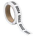 Tape Logic® Consecutive Numbered Labels, DL1241, 0001 - 0500, Rectangle, 1" x 1 1/2", Black/White, Roll Of 500