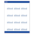 Avery® Printable Labels With Sure Feed® Technology, S00-ETW, Square, 2" x 2", Matte White With Preprinted Blue Waves Design, Pack Of 120 1 thumbnail image
