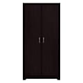 Bush Furniture Cabot Tall Bathroom Storage Cabinet With Doors, Espresso Oak, Standard Delivery