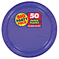 Amscan Big Party Pack 9" Round Paper Plates, Purple, 50 Plates Per Pack, Set Of 2 Packs