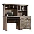 Sauder® Harbor View 63"W Computer Desk With Hutch, Salt Oak 1 thumbnail image