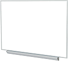 Ghent M1 Porcelain Magnetic Whiteboard, 51-1/4” x 87-15/16”, White, Satin Aluminum Frame