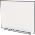 Ghent M1 Porcelain Magnetic Whiteboard, 48-1/2” x 87-15/16”, White, Satin Aluminum Frame
