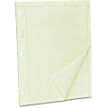 TOPS™ Engineer's Quadrille Pad, 8.5" x 11", 100 Sheets, Green Tint