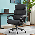 Serta® SmartLayers™ Bellmore Big & Tall Ergonomic Executive Office Chair with Smooth Vegan Leather, Black/Dark Gray 1 thumbnail image