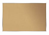 Ghent Natural Cork Bulletin Board, 48-1/2” x 87-15/16”, Natural, Satin Aluminum Frame