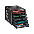Mind Reader 5-Drawer File Storage Desk Organizer, 11" H x 14" W x 11" D, Black 1 thumbnail image