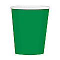 Amscan Hot/Cold Paper Cups, 12 Oz, Festive Green, Pack Of 40 Cups, Case Of 4 Packs