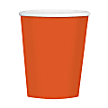 Amscan Hot/Cold Paper Cups, 12 Oz, Orange Peel, Pack Of 40 Cups, Case Of 4 Packs