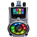 Karaoke USA WK760 All-in-One Multimedia Wi-Fi Karaoke System, 15-1/2”H x 8-1/4”W x 11-1/2”D, Silver 1 thumbnail image