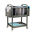 Mind Reader Elevate Collection Heavy Duty Mobile File Cart, 25 1/2"H x 12"W x 22"L, Silver