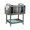 Mind Reader Elevate Collection Heavy Duty Mobile File Cart, 25 1/2"H x 12"W x 22"L, Silver 1 thumbnail image