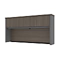 Bestar Prestige + 72”W Hutch For Desk Shell, Bark Gray/Slate 1 thumbnail image