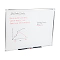 Mind Reader Magnetic Dry-Erase White Board Wall Mount with Marker Shelf, 1/2"H x 36"W x 47-3/4"L, White