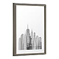 Kate and Laurel Blake Non-Magnetic Framed Dry-Erase Printed Glass, 18” x 24”, New York Cityscape by Jake Goossen, Gray Plastic Frame 1 thumbnail image