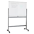 Mind Reader Magnetic Double-Sided Dry-Erase White Board with Base and Wheels, 73-1/2"H x 21"W x 49-1/2"H, White 1 thumbnail image