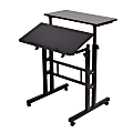 Mind Reader 27"W 2-Tier Sit And Stand Desk, Black 1 thumbnail image