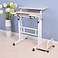 Mind Reader 27"W 2-Tier Sit And Stand Desk, White