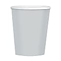 Amscan Hot/Cold Paper Cups, 12 Oz, Silver, Pack Of 40 Cups, Case Of 4 Packs