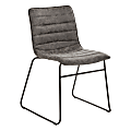 Office Star Halo Faux Leather Stacking Chairs, Charcoal/Black, Set Of 2 Chairs 1 thumbnail image
