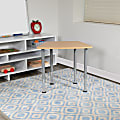 Flash Furniture Hex Collaborative 27"W Student Desk, Natural