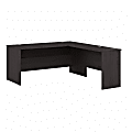 Bestar Ridgeley 65”W L-Shaped Corner Desk, Charcoal Maple