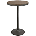 Lumisource Dakota Industrial Adjustable Bar/Dinette Table, Round, Gray/Brown 1 thumbnail image