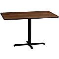 Flash Furniture Rectangular Laminate Table, 31-3/16"H x 30"W x 48"D, Walnut