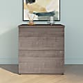 Bestar Ridgeley 27-7/8"W x 23-5/8"D Lateral 2-Drawer Locking File Cabinet, Medium Gray Maple 1 thumbnail image