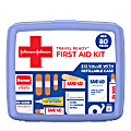 Johnson & Johnson Travel Ready Portable Emergency First Aid Kit, 80 pieces