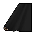 Amscan Plastic Table Cover Roll, 100' x 40", Jet Black