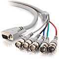 C2G 6ft Premium HD15 Male to RGBHV (5-BNC) Male Video Cable