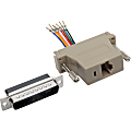 Tripp Lite DB25 to RJ45 Modular Serial Adapter (M/F) RS-232 RS-422 RS-485 - 1 x DB-25 Male Serial - 1 x RJ-45 Female Network - Beige 1 thumbnail image