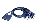 ATEN Petite CS64US - KVM / audio / USB switch - 4 x KVM / audio / USB - 1 local user - desktop 1 thumbnail image